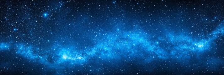 Obraz premium Abstract Dark Blue Background: Bokeh Lights, Stars; Galaxy Palette Recommended 
