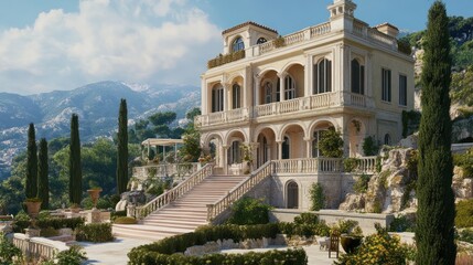 Naklejka premium exterior of villa