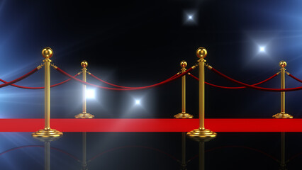 Red Carpet Events Background with Glamour and Lights
