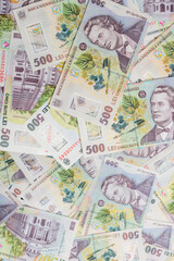 500 LEI banknote details - Romanian money