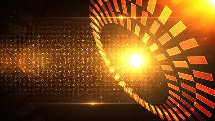 Party Background with Glittering Led Grids and Design Elements