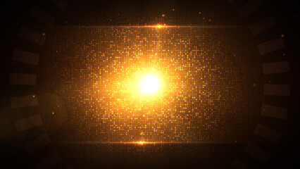 Party Background with Glittering Led Grids and Design Elements