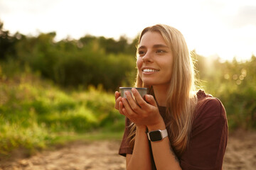 Take a moment to truly Experience a Serene Time while savoring a Hot Beverage by the Waters edge
