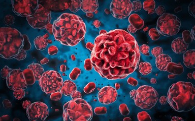 The immune system A microscopic view of red blood cells.