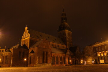 Beautiful Eastern European church in winter.