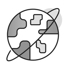 Globe with Orbit. Icons Included: Global Reach, International Expansion, Worldwide Presence