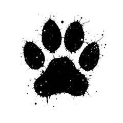 paw print splat ink © Kesy