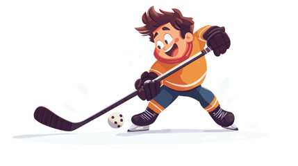 Obraz premium hockey player and puck