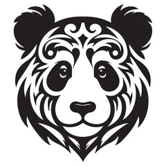 Abstract Panda Face Art 
