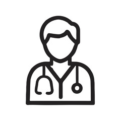 Fototapeta premium Doctor icon representing healthcare professionals and medical services