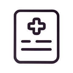 Fototapeta premium Medical record icon representing patient information and healthcare documentation