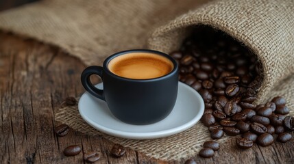 Obraz premium The Coffee Cup and Beans