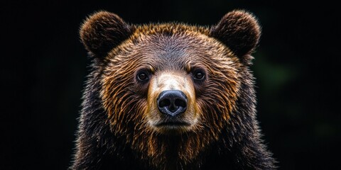 Obraz premium Close-up of a majestic grizzly bear in its natural wild environment