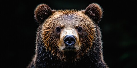 Fototapeta premium Serene wild forest landscape in autumn with golden leaves and mist covering mountains