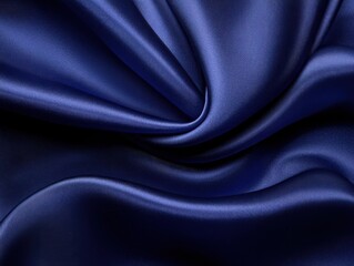 Fototapeta premium A luxurious blue satin fabric creates an elegant and smooth abstract background with soft folds and subtle sheen, evoking a sense of sophistication and calm.