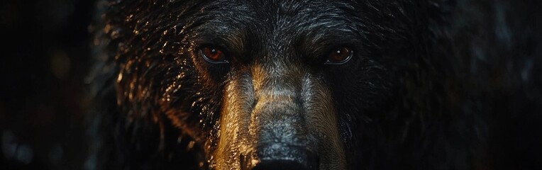 Close-up of a majestic grizzly bear in its natural wild environment