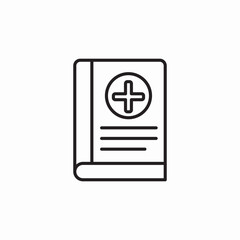 medicine book icon sign vector