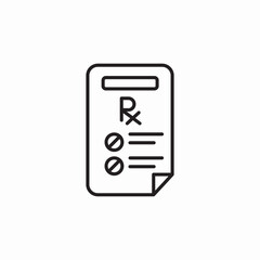 prescription pills icon sign vector