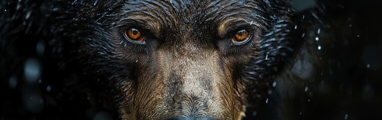 Serene wild forest landscape in autumn with golden leaves and mist covering mountains