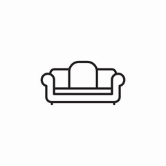 sofa seat icon sign vector