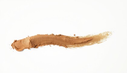 Fototapeta premium Eye shadow or bronzer neutral pastel orange nude smudge