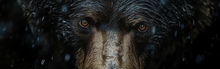 Serene wild forest landscape in autumn with golden leaves and mist covering mountains