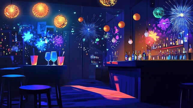 New Year corporate party theme ideas in infographic style