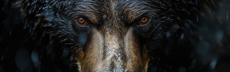 Serene wild forest landscape in autumn with golden leaves and mist covering mountains