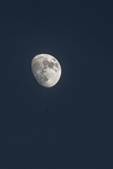 Detailed view of the moon in a dark night sky