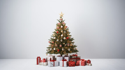 christmas tree and gifts