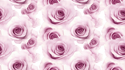 Fototapeta premium Seamless watercolor pattern featuring Queen of Sweden roses ideal for textiles and home decor
