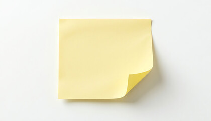 Blank yellow adhesive notes isolated on white background