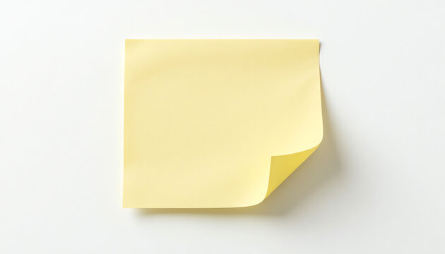 Blank yellow adhesive notes isolated on white background