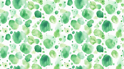 Watercolor seamless pattern featuring green blotches stains and smudges on a white background perfect for social media designs invitations and greeting cards