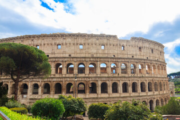 Fototapeta premium Colosseum or Flavian Amphitheatre in Rome, Italy