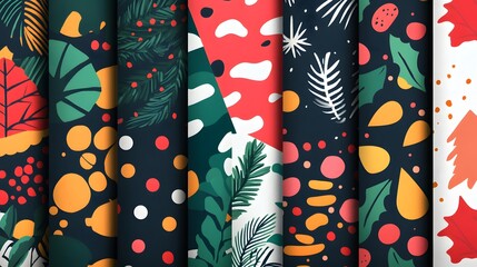 Christmas abstract patterns inspired by holiday cheer