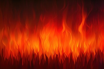 Dramatic fiery background with slow-burning, realistic flames