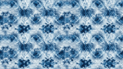 Obraz premium Seamless gray blue tie dye pattern with frost abstract elements ideal for textile design and seasonal decor