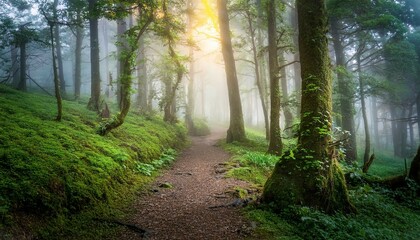 Obraz premium morning in the woods