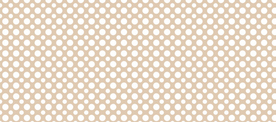 Seamless pattern with white dots in beige background