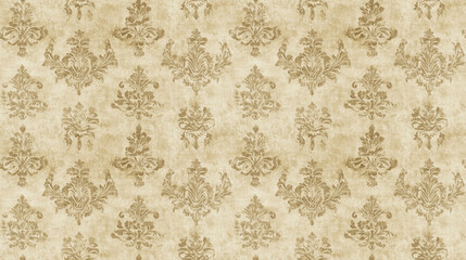 Seamless pattern featuring tan worn vintage paper texture with a desaturated antique appearance perfect for creative backgrounds and design projects