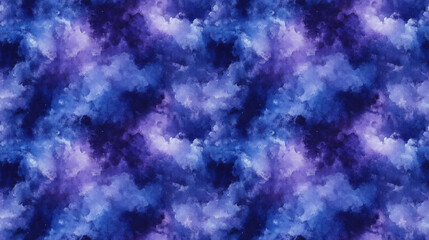 Seamless indigo abstract watercolor pattern with grunge style and ink blur for creative design applications