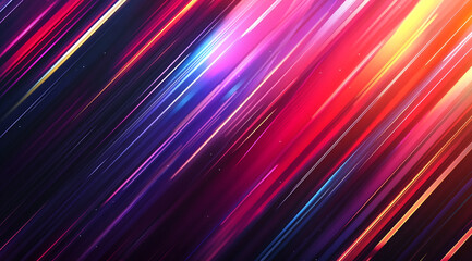 A vibrant digital art piece featuring streaks of red, pink, yellow, blue, and purple on a dark background, creating a dynamic and energetic pattern