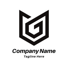 GM letter logo design icon