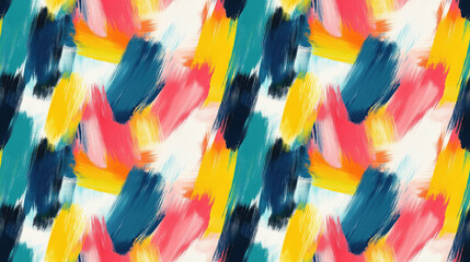Obraz premium Brushed painted abstract background pattern with vibrant strokes ideal for textile design and digital art
