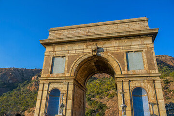 Obraz premium Hartbeespoort dam wall and tunnel in north west province south africa