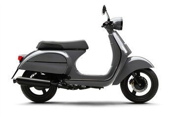 Obraz premium Modern black scooter on white background