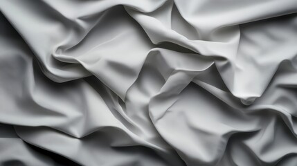 Obraz premium An artistic image of intricately folded white fabric, creating an abstract visual that blends elegance, simplicity, and texture for a captivating visual experience.