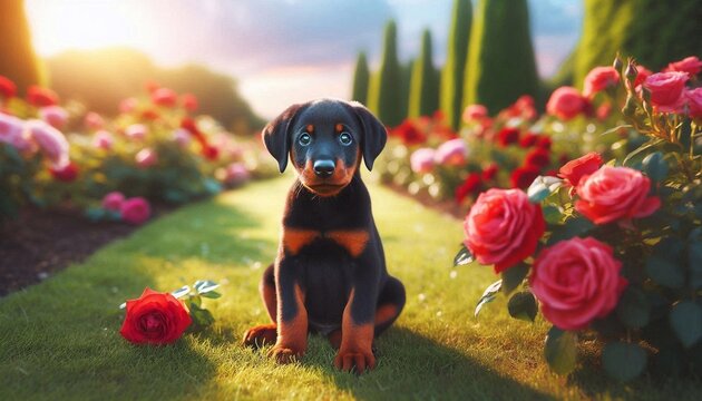 Dobermann Welpe