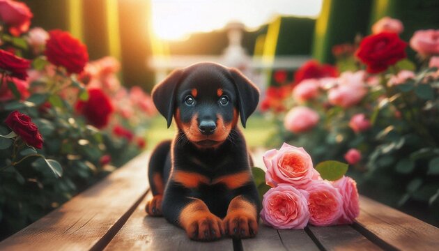 Dobermann Welpe
